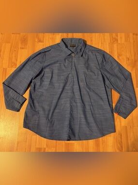 🔥McDonald’s Apparel Collection Blue Striped Long Sleeve Zippered Shirt Sz XL